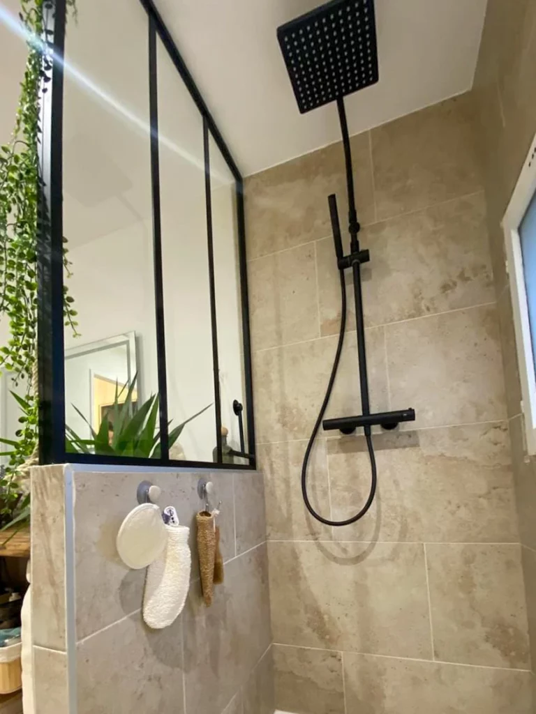Douche italienne avec verrière