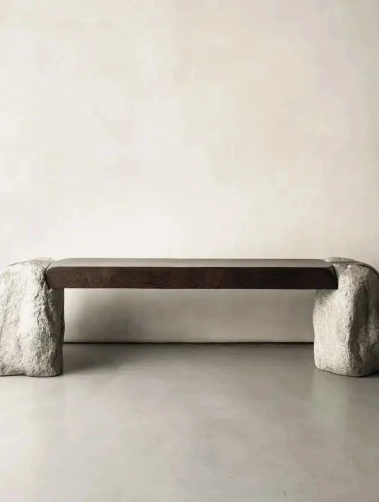 Imitation de matiere pierre et bois petit mobilier